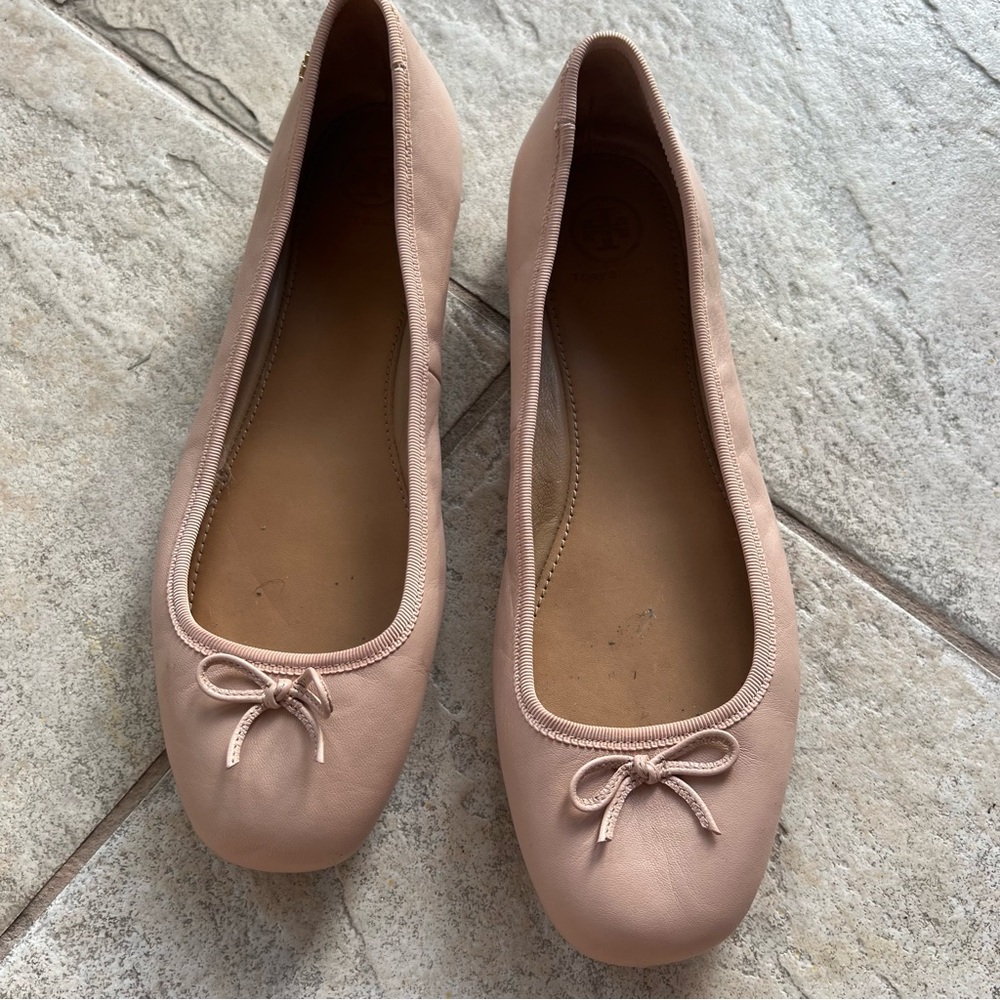 Tory Burch Pink Ballet Flats Sz 10